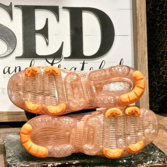 Nike Air VaporMax Flyknit 3 Blue Orange Wmns Sz 8 #AJ6910 400 New Condition - Picture 4 of 10